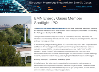IPQ em destaque na Newsletter da European Metrology Network for Energy Gases