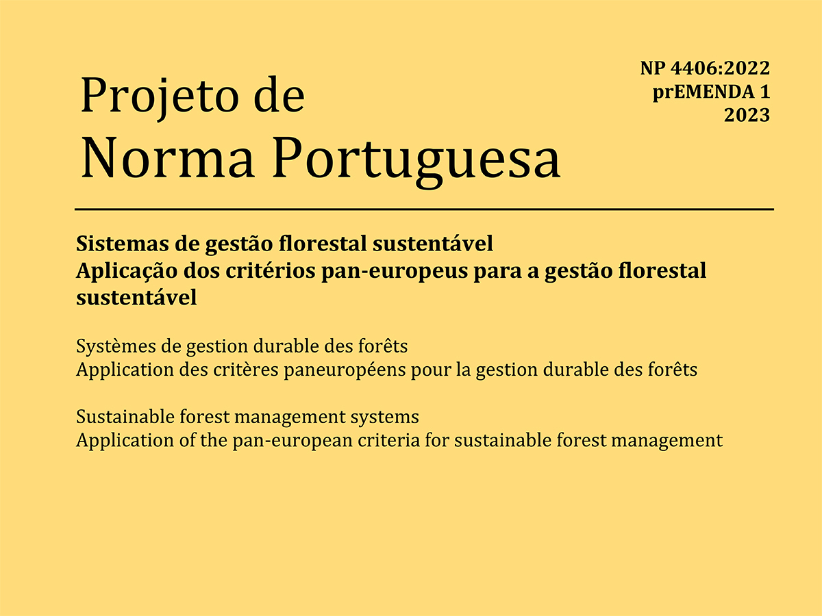 Inquérito Público da Emenda à Norma Portuguesa    NP 4406:2022